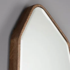 Walnoot spiegel geometrisch - Dutchbone Basil