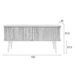 Walnoot tv-dressoir - Zuiver Barbier Walnut