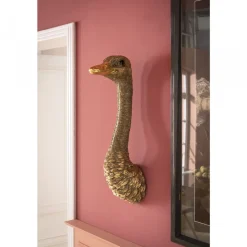 Wanddeco struisvogel goud - Kare Design Ostrich Gold