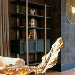 Wandkast hout en goud - Richmond Interiors Cambon