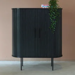 Wandkast zwart - Bodio Sway