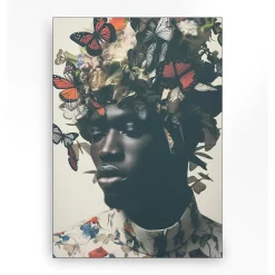 Wandkleed in frame - Urban Cotton Papillon