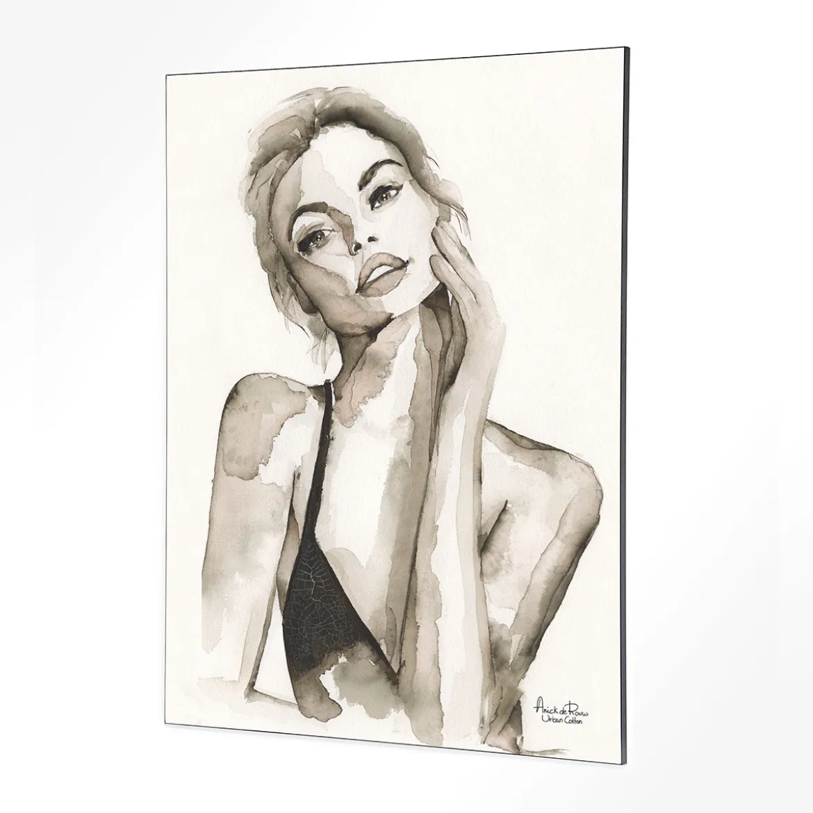Wandkleed in frame - Urban Cotton A Woman's Face