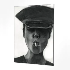Wandkleed in frame - Urban Cotton Smokes