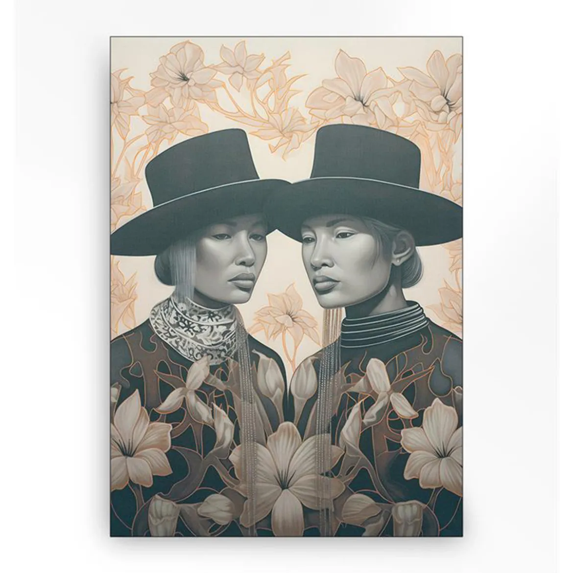 Wandkleed in frame - Urban Cotton Lady Garden