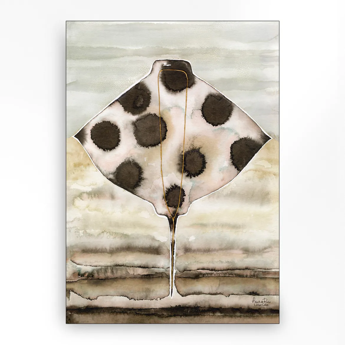 Wandkleed in frame - Urban Cotton Eagle Ray