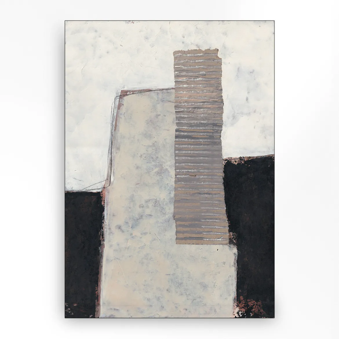 Wandkleed in frame - Urban Cotton Abstract 1