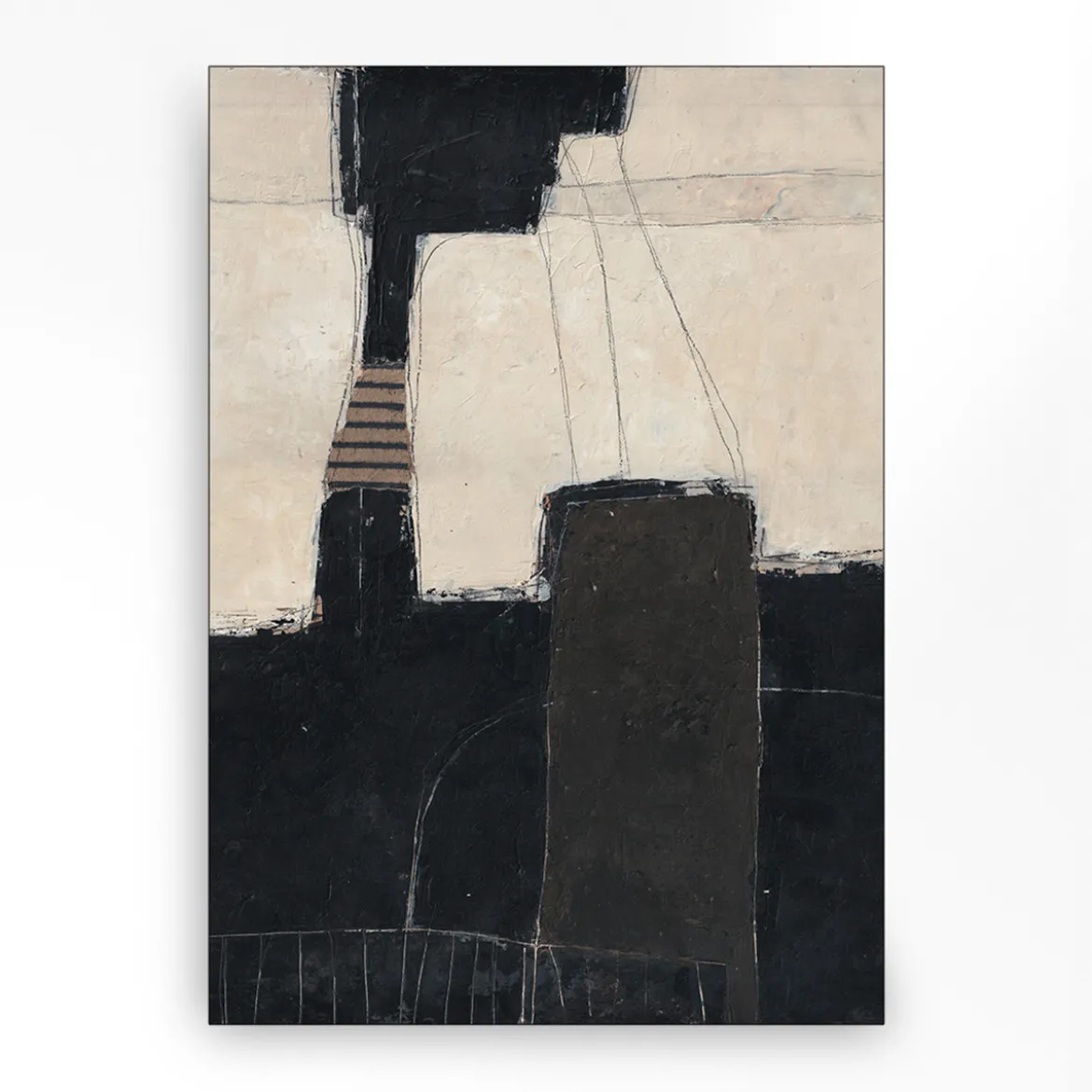 Wandkleed in frame - Urban Cotton Abstract 2