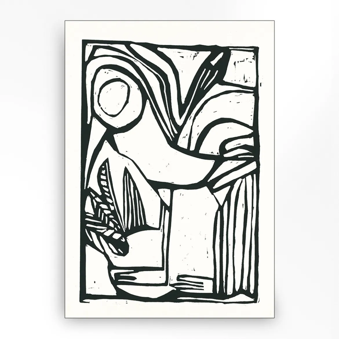 Wandkleed in frame - Urban Cotton Vogel