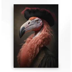 Wandkleed in frame - Urban Cotton Flamingo