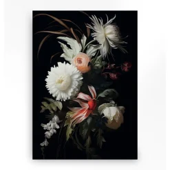 Wandkleed in frame - Urban Cotton Flower Selection