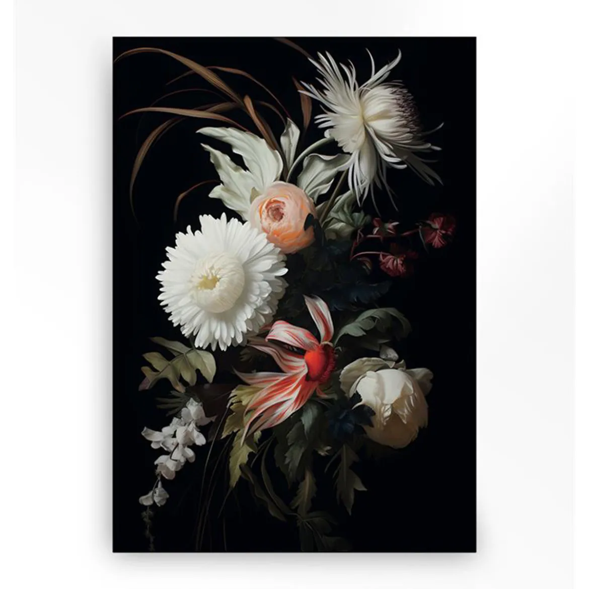Wandkleed in frame - Urban Cotton Flower Selection