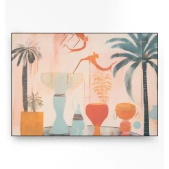 Wandkleed in frame - Urban Cotton Tunesian Samba