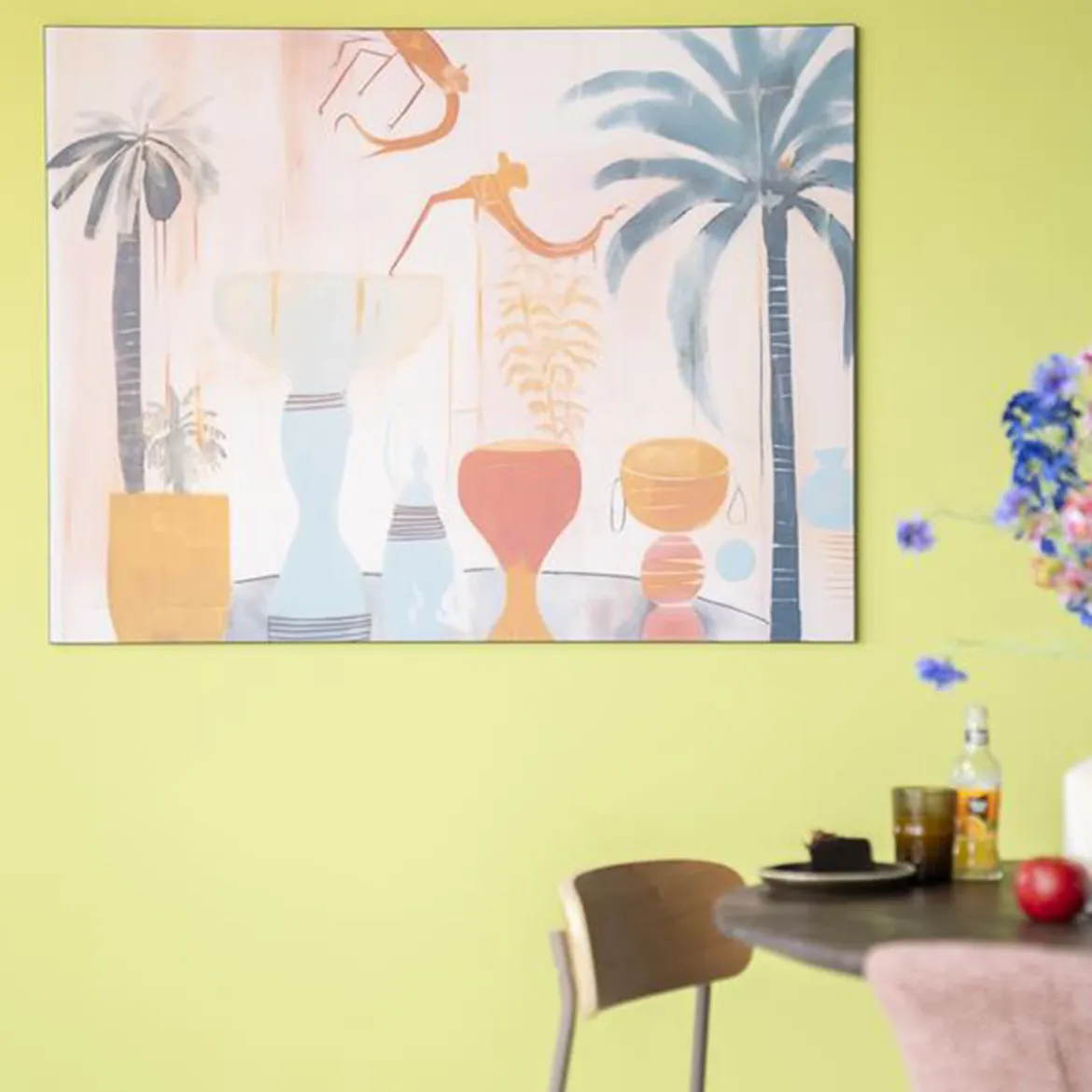 Wandkleed in frame - Urban Cotton Tunesian Samba