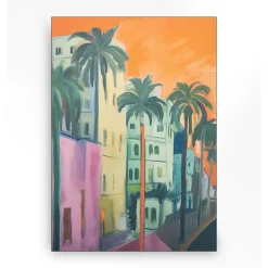 Wandkleed in frame - Urban Cotton Palm Street