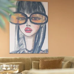 Wandkleed in frame - Urban Cotton Sunny Orange