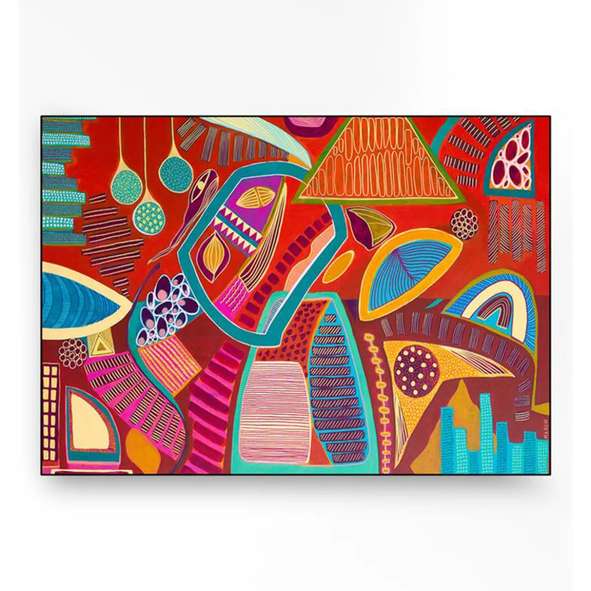 Wandkleed in frame - Urban Cotton Vida Marina