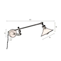 Wandlamp goud en zwart - Dutchbone Penelope