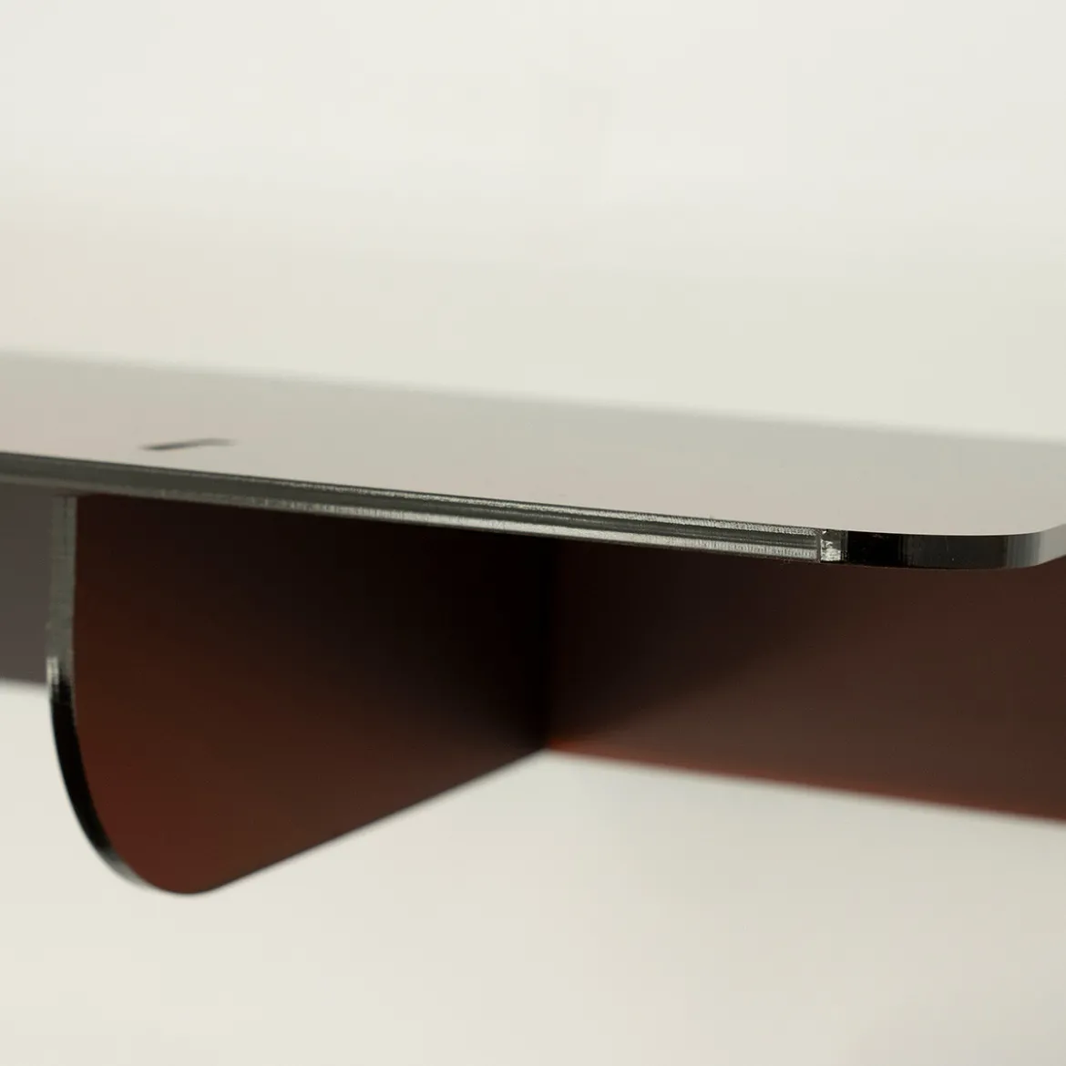 Wandplank bruin plexiglas - By-Boo Plexo
