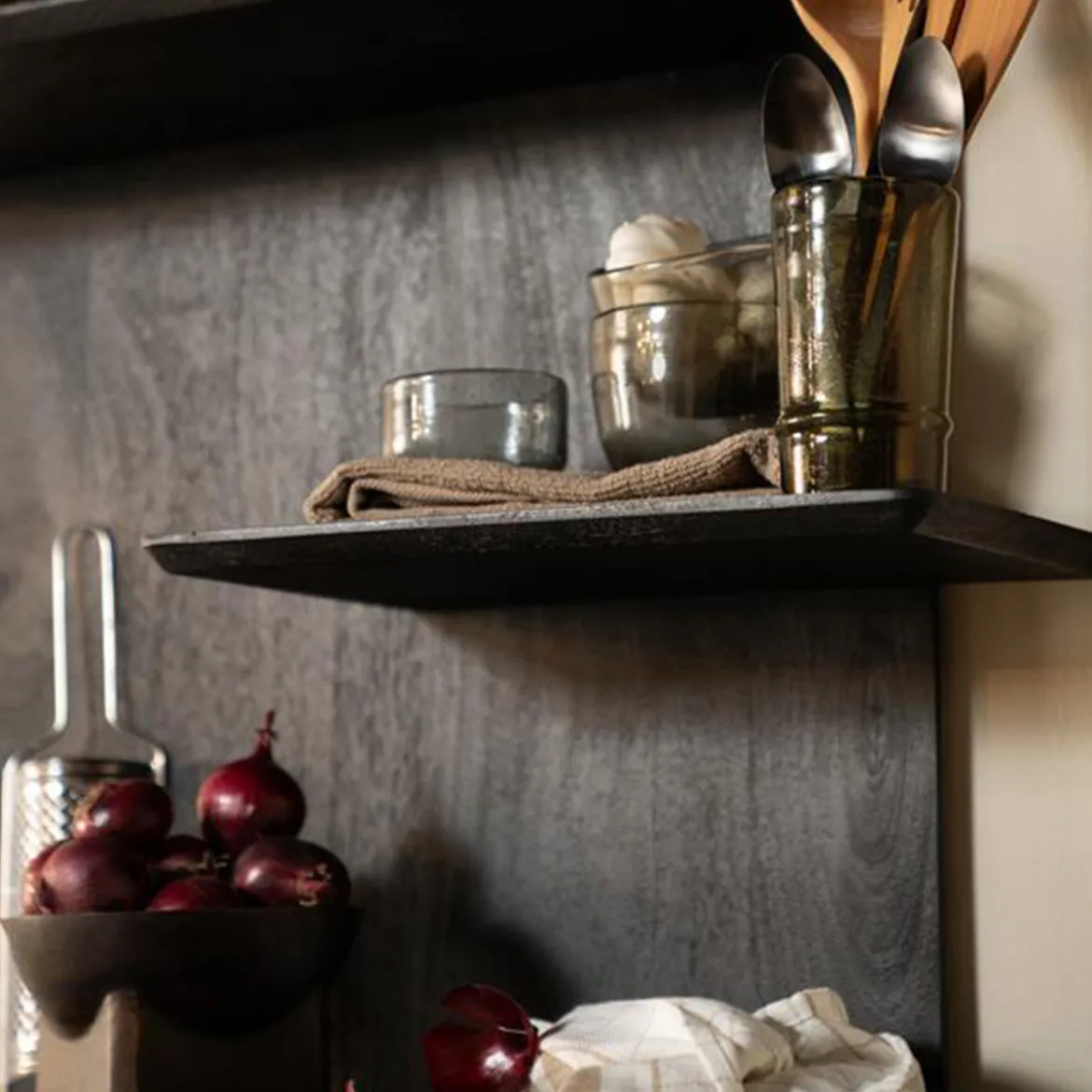 Wandrek zwart hout - By-Boo Seco