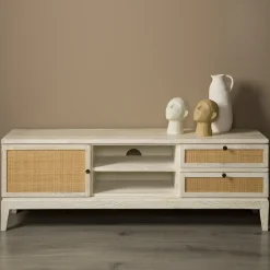 Webbing tv-meubel white wash - Tower Living Vincenza