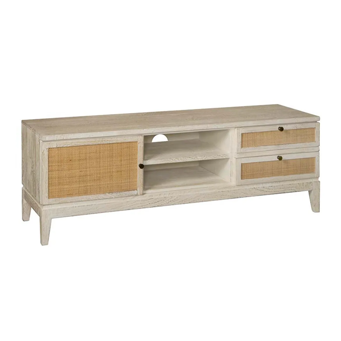 Webbing tv-meubel white wash - Tower Living Vincenza