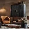Wijnkast ovaal met messing - Tower Living Rivello