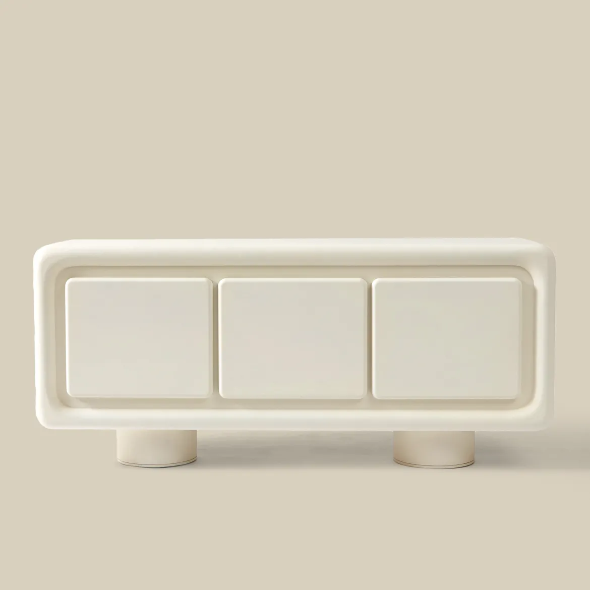 Wit dressoir organisch betonlook - Bodio Bali