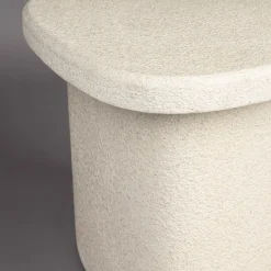 Witte bijzettafel organisch - Dutchbone Veda High