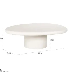 Witte salontafel organisch - Richmond Interiors Bloomstone