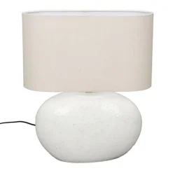 Witte tafellamp kiezel organisch - Dutchbone Hailey