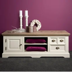 Wit tv-meubel landelijk 145 cm - Tower Living Fleur
