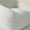 Zachte fauteuil creme stof - Bodio Fluff