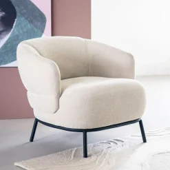 Zachte fauteuil met ronde rug - Eleonora David