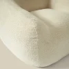 Zachte fauteuil zandkleur stof - Bodio Fluff