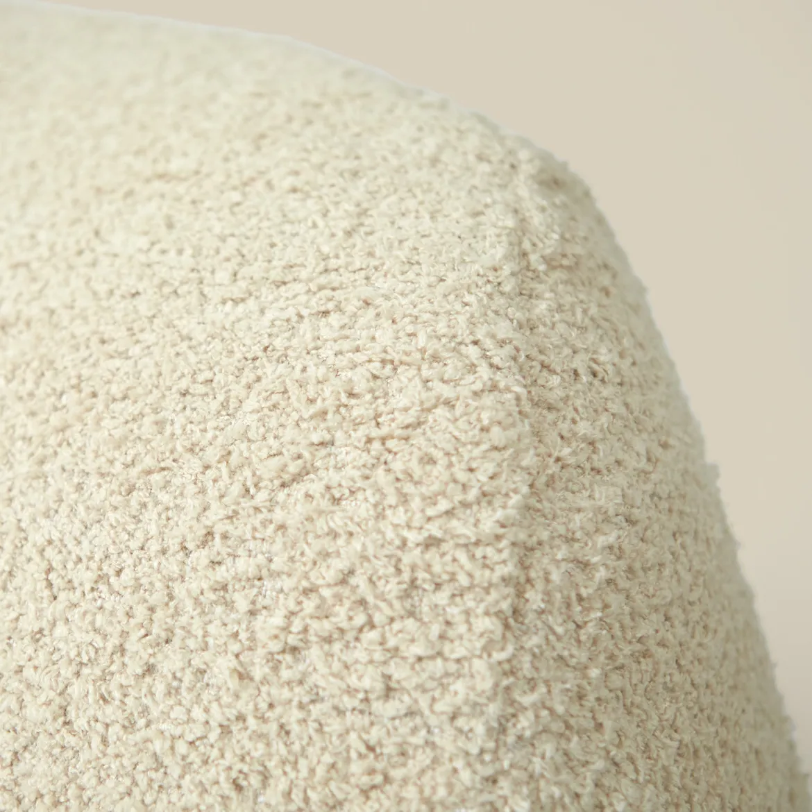 Zachte fauteuil zandkleur stof - Bodio Fluff