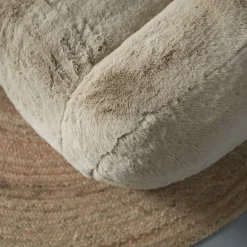 Zachte vacht fauteuil beige - Bodio Fluff