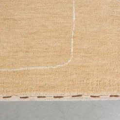 Zacht vloerkleed laagpolig beige - Zuiver Doodle