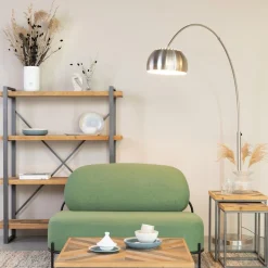 Zilveren minimalistische booglamp - Lavis Metal Bow