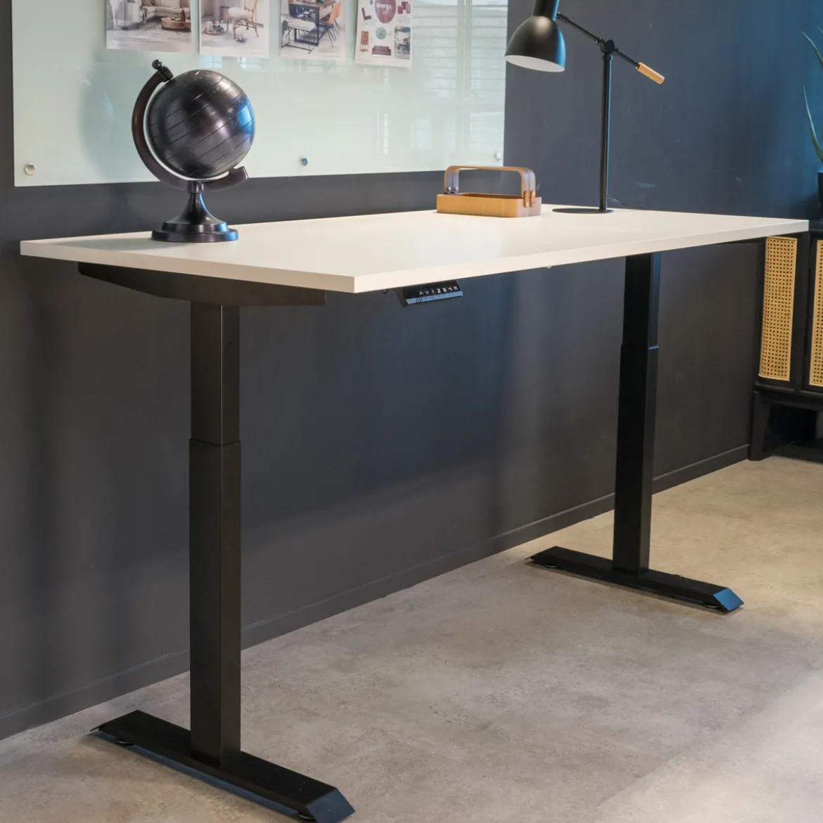 Zit sta bureau elektrisch zwart - Bodio Aspa