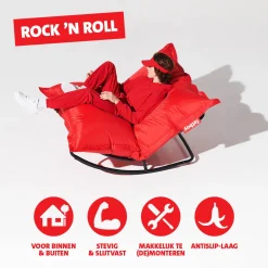 Zitzak voor buiten met schommelstoel - Fatboy Rock n Roll + Original Outdoor