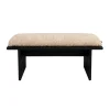 Zwart bankje met beige kussen - Dutchbone Shiho