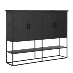 Zwarte bergkast teak Large - DTP Home Timeless Black Beam