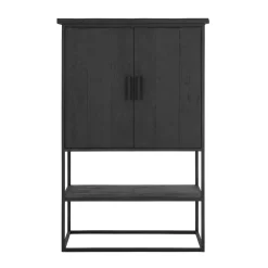 Zwarte bergkast teak Small - DTP Home Timeless Black Beam