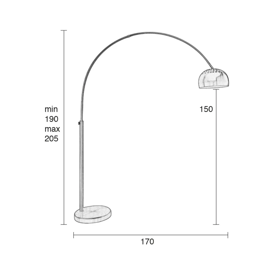 Zwarte booglamp - Zuiver Metal Bow