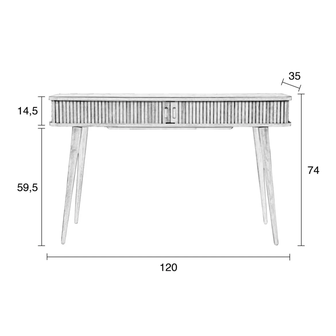 Zwarte design sidetable - Zuiver Barbier Black