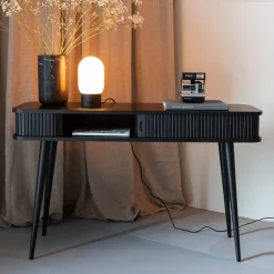 Zwarte design sidetable - Zuiver Barbier Black
