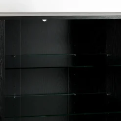 Zwarte design wandkast - Zuiver Barbier Black