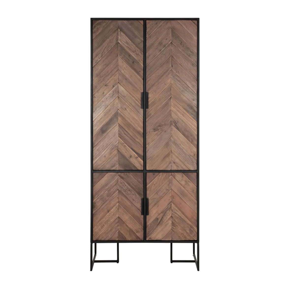 Zwarte kast met visgraat deuren - DTP Home Criss Cross