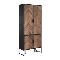 Zwarte kast met visgraat deuren - DTP Home Criss Cross